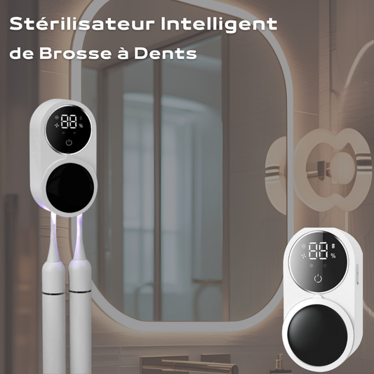 Stérilisateur Brosse à Dents UV Mural - Hygiène Parfaite, Sans Fil