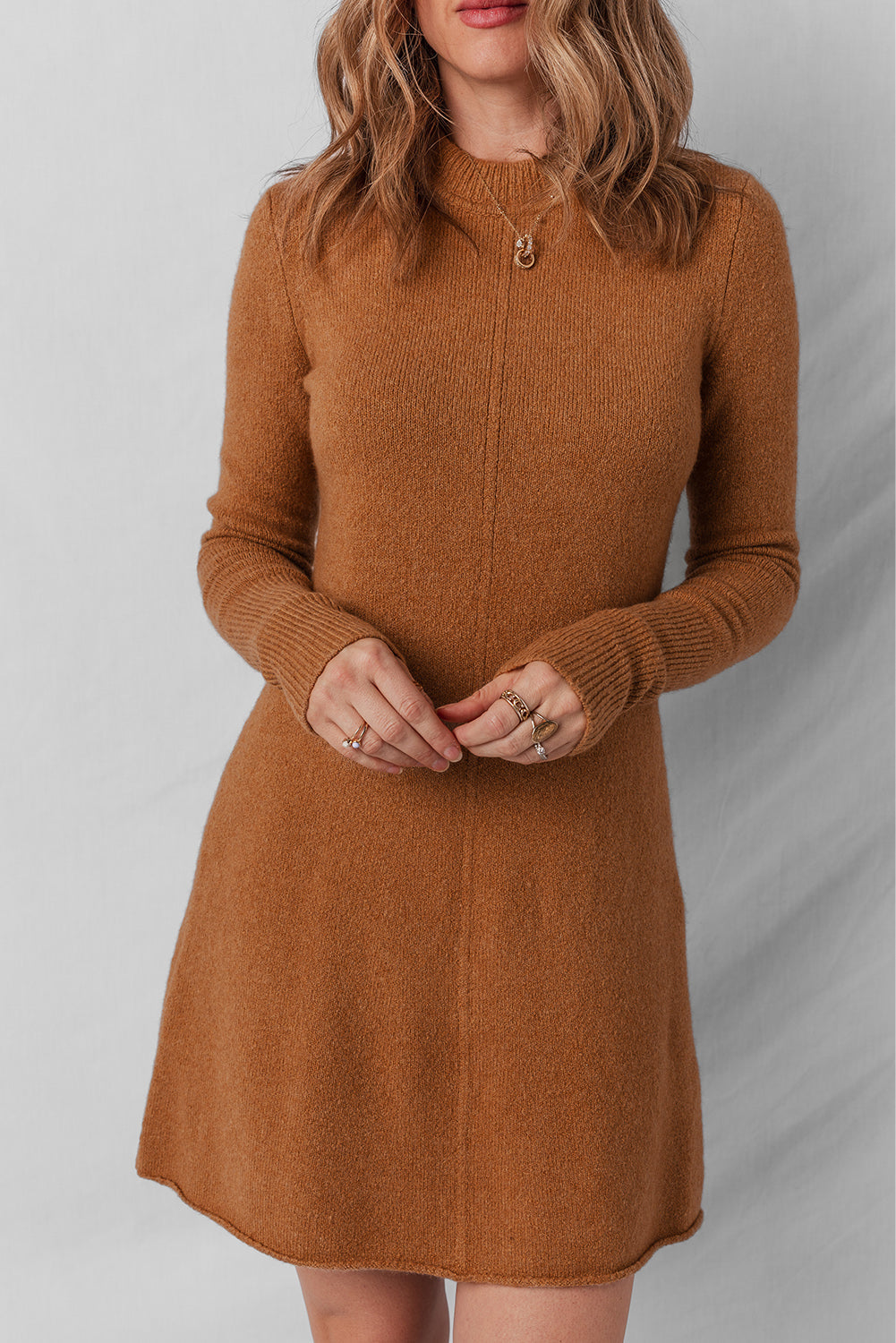 Ribbed Knit Sweater Dress