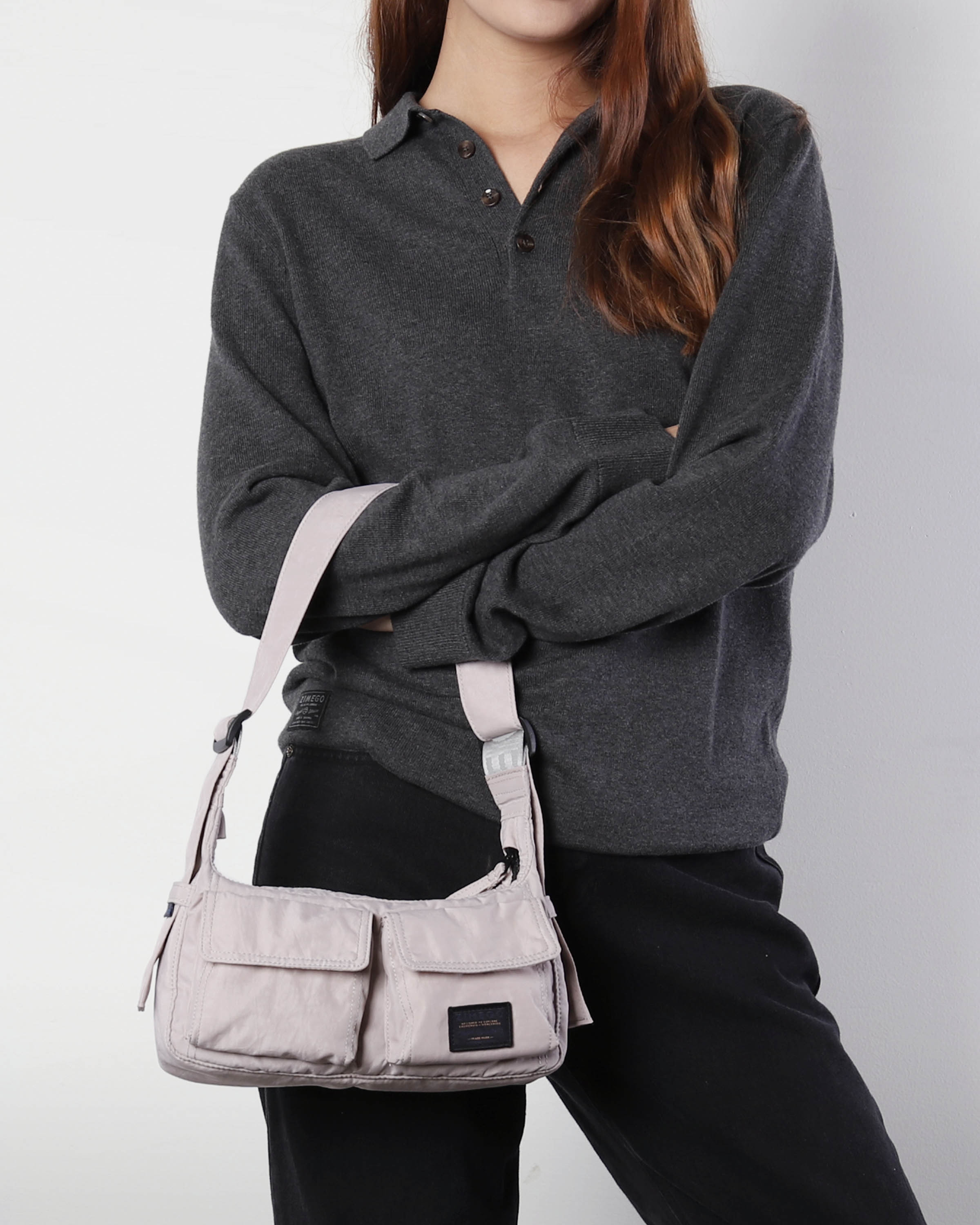 Small Cargo Shoulder Bag-Japanese-inspired minimalism with urban utility