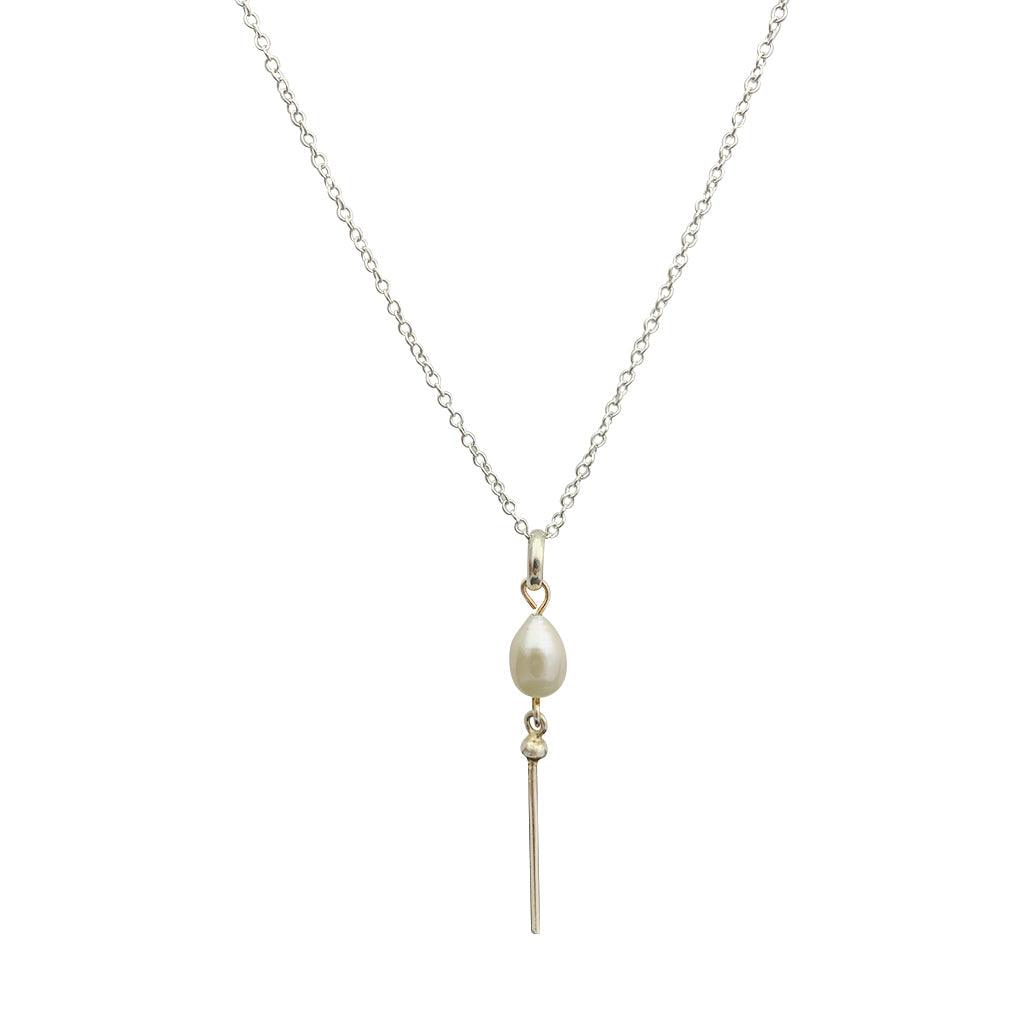 Dainty Freshwater Pearl Necklace – Sterling Silver