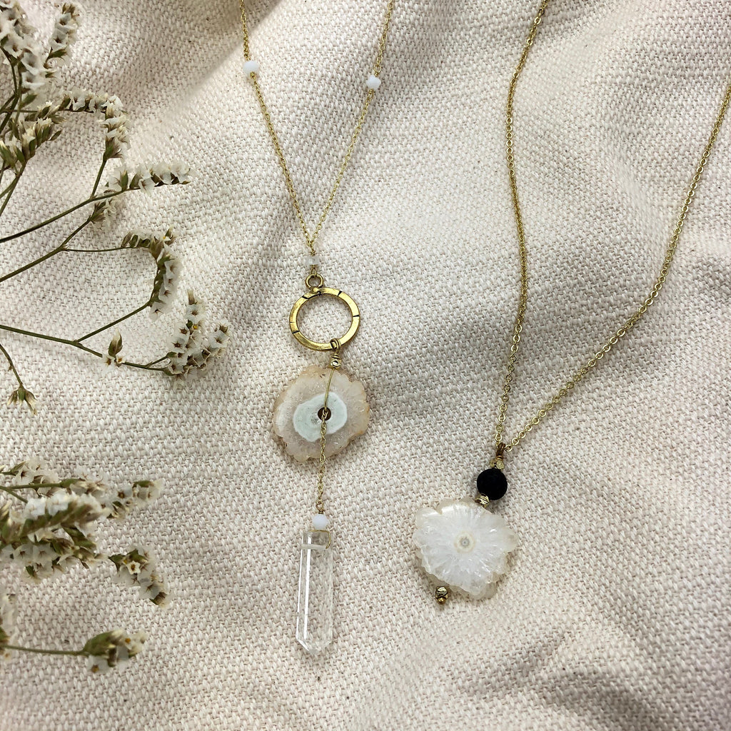 Solar Quartz Y Necklace