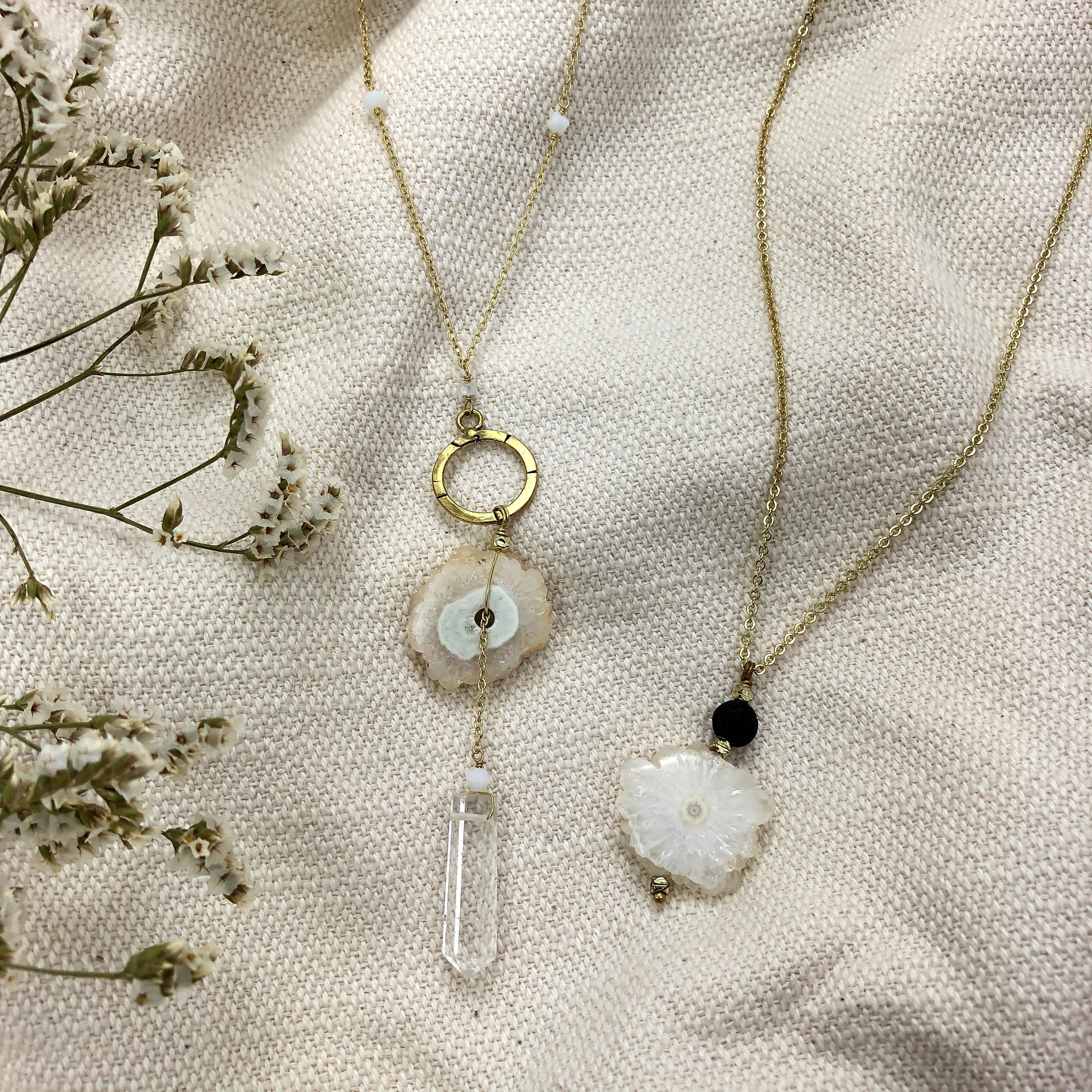 Solar Quartz Y Necklace